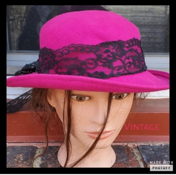 Vintage Pink Wool hat‎ - Picture 7 of 7